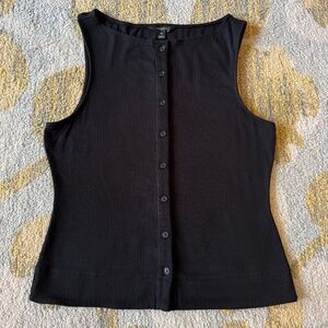 Banana Republic Factory Sleeveless Button Front Top Size M